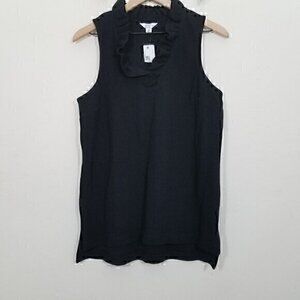 Crown & Ivy Black Ruffle Blouse